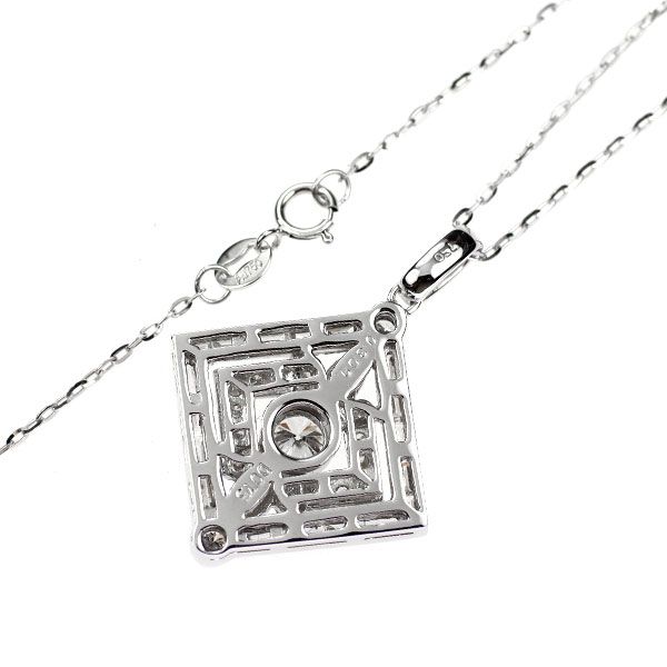 K18WG ダイヤモンド ペンダントネックレス 1.059ct - メルカリ 