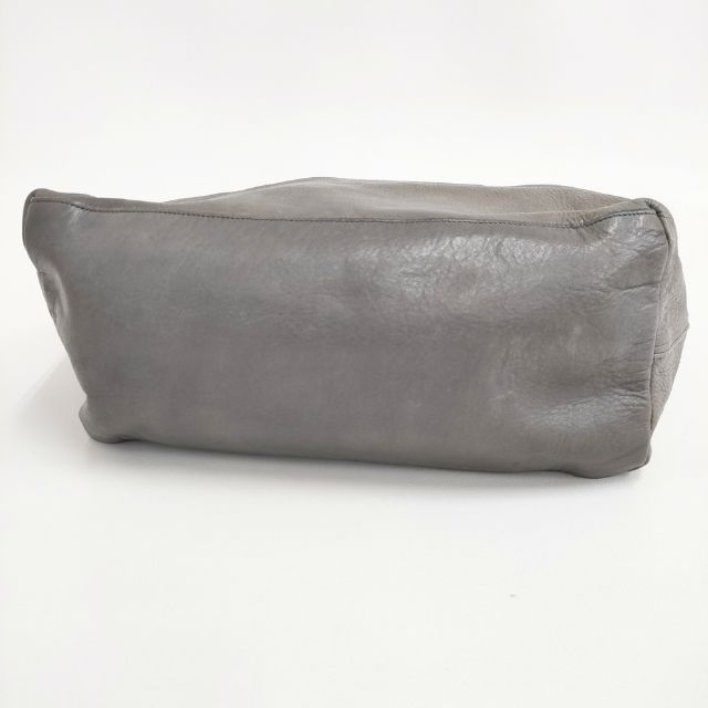 MARGARET HOWELL レザー トートバッグ グレー レディース