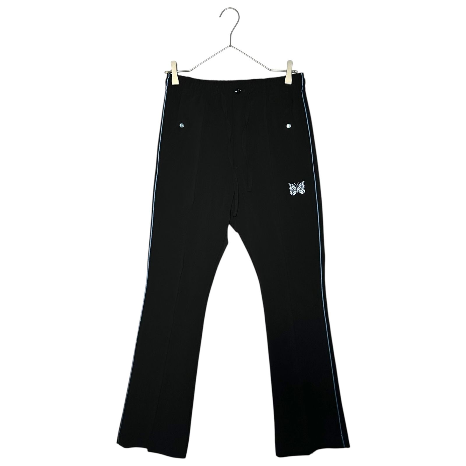 NEEDLES ニードルズ Piping Cowboy Pant-PE|PU Double Cloth パイピング カウボーイ パンツ MR202 S ブラック×スカイブルー スラックス ロゴ イージー