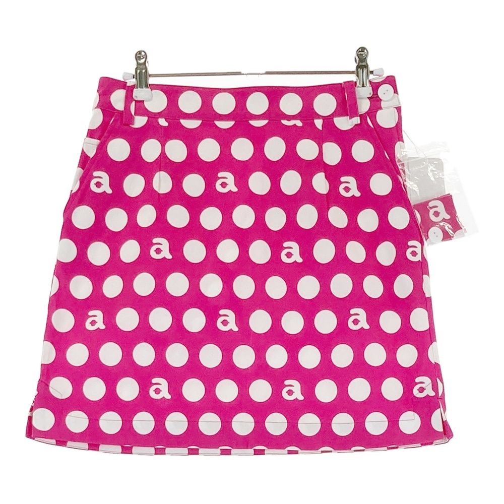 サイズ 36 ARCHIVIO アルチビオ ストレッチ スカート ドット ロゴ総柄 ピンク系 240101536354 ゴルフウェア レディース ストスト