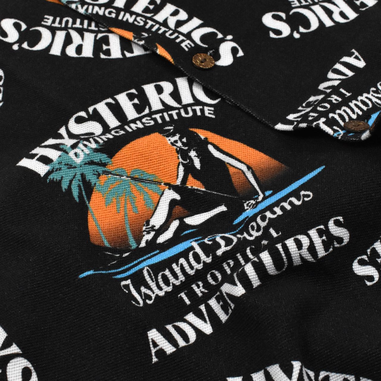 HYSTERIC GLAMOUR ヒステリックグラマー ISLAND DREAMS柄 アロハシャツ 