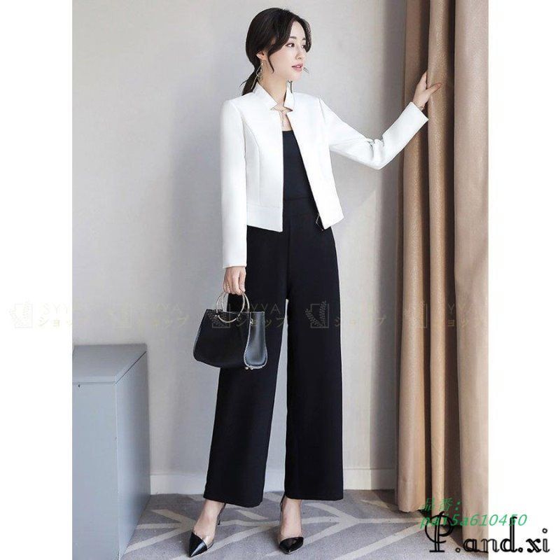 パンツスーツ セットアップ ガウチョパンツ ジャケット 無地 レディース スーツ お出かけ 結婚式春秋 カジュアル フォーマル 入学式 pai5a610450