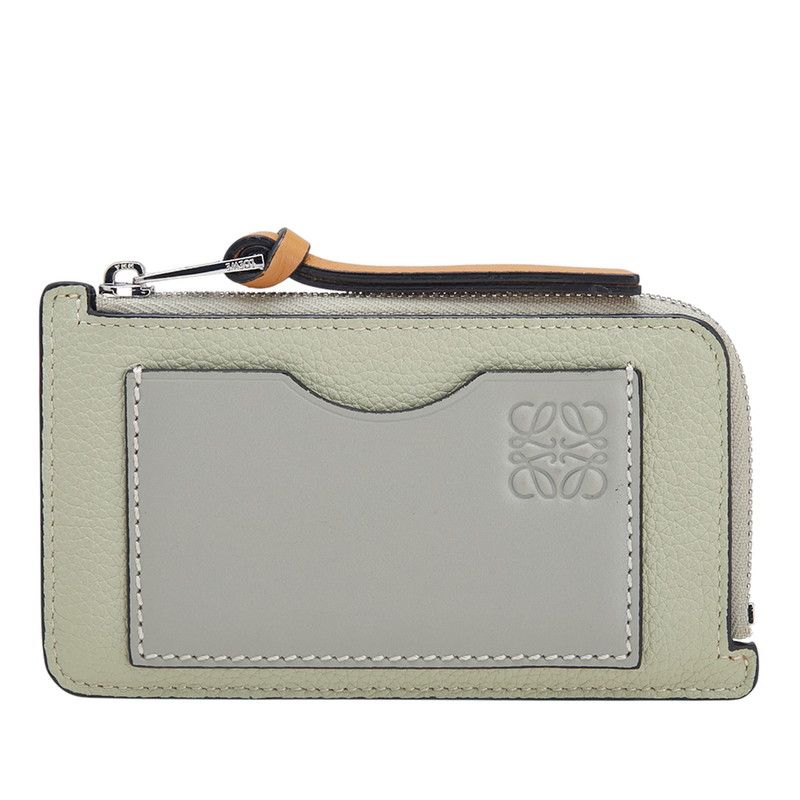 ロエベ アナグラム フラグメントケース カードケース コインケース グリーン系 レザー レディース LOEWE 234-32571