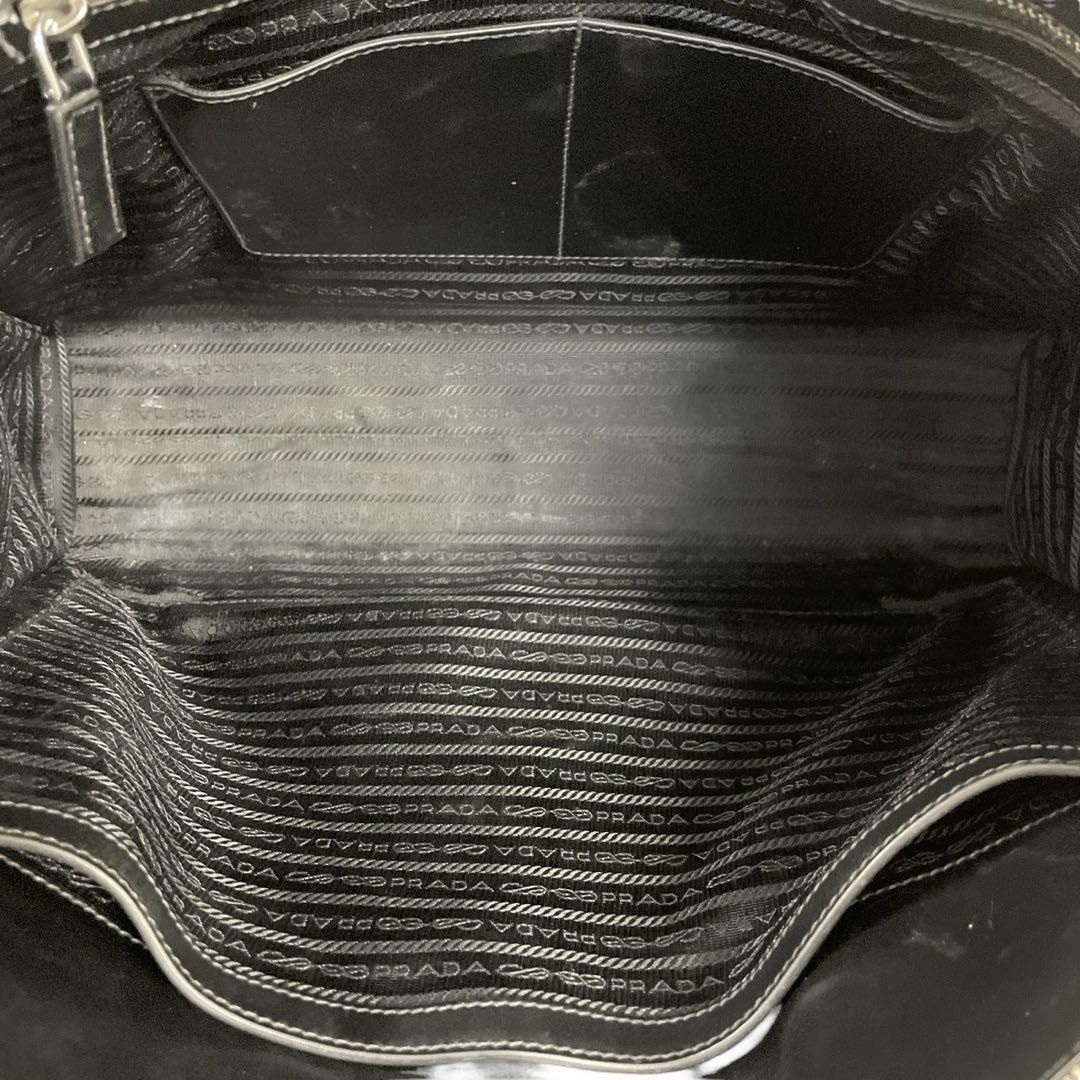 超希少　プラダ　サフィアーノ　三角ロゴ　ビジネスバッグ　ブラック　4994 価格交渉/質問大歓迎♪】超希少 プラダ サフィアーノ 三角ロゴ
