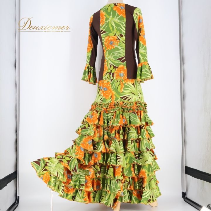 フラメンコ 衣装 トップス ファルダ スカート ブラウス ツーピース  