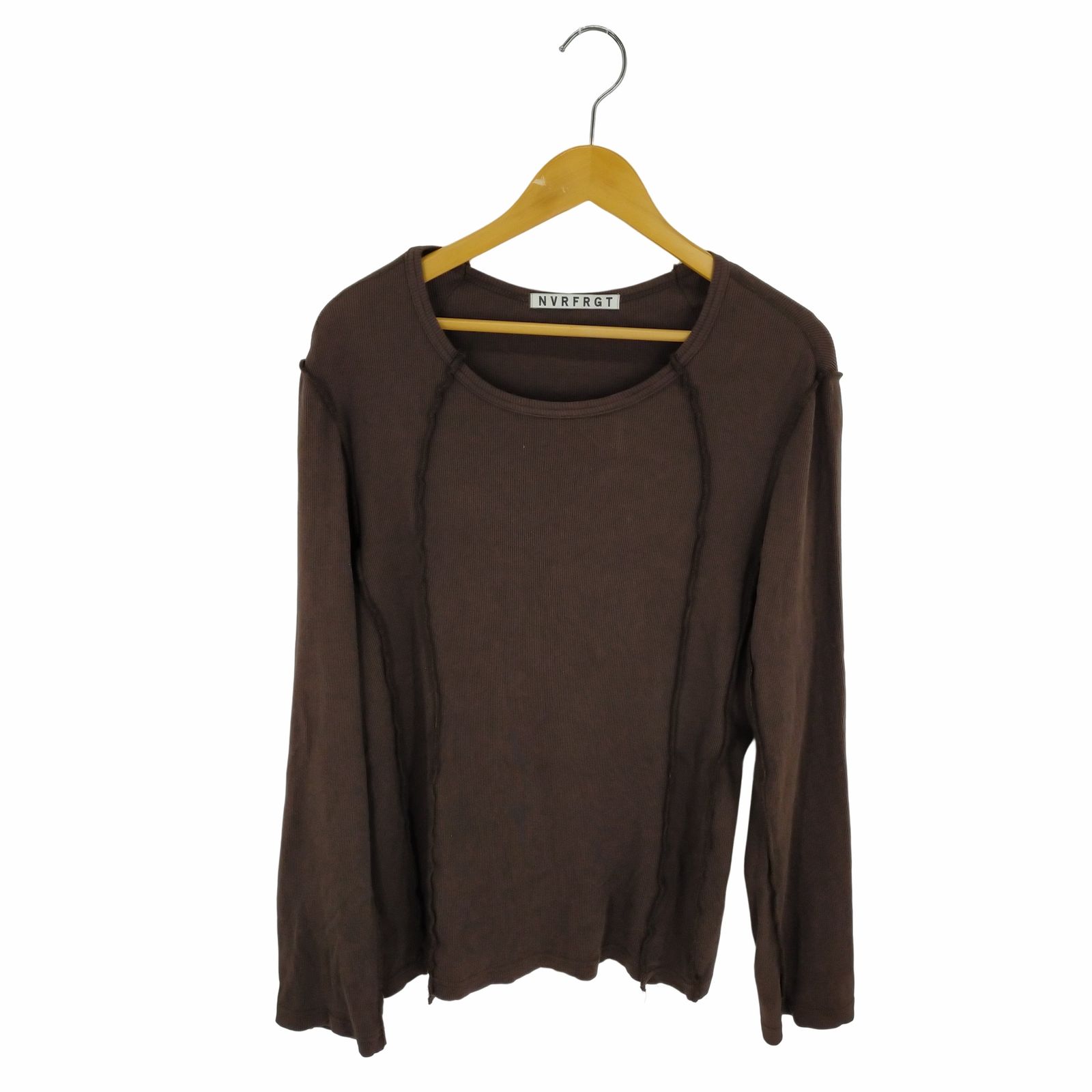 ネヴァーフォーゲット NVRFRGT COTTON INSIDE OUT PANEL RIBBED LONG 