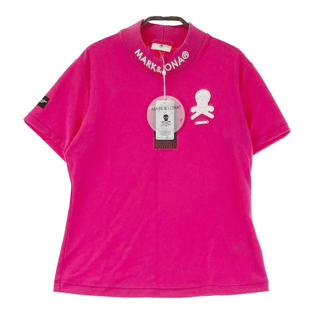 サイズ：38 MARKu0026LONA マークアンドロナ 2024年モデル ハイネック 半袖Tシャツ  ピンク系 [240101280025]# ゴルフウェア レディース ストスト