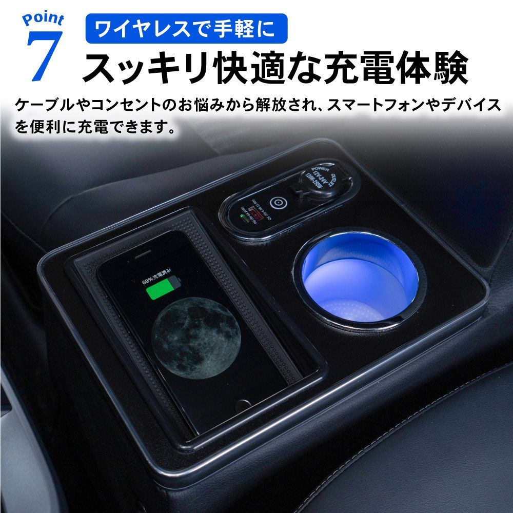 A1019 ノア ヴォクシー 90系 コンソールボックス ワイヤレスタイプ 240401-1