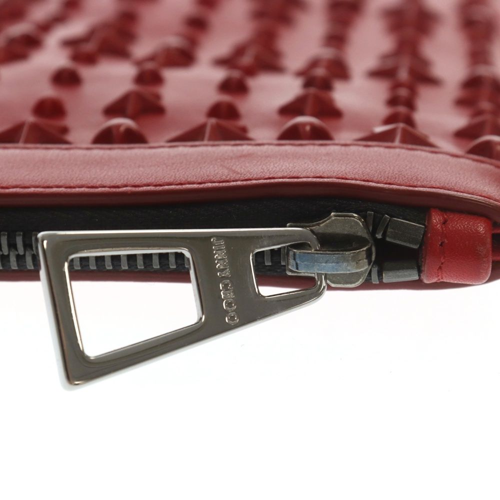 ジミーチュウ ミニサラ スタースタッズ 2WAY ハンドバッグ 赤 JIMMY