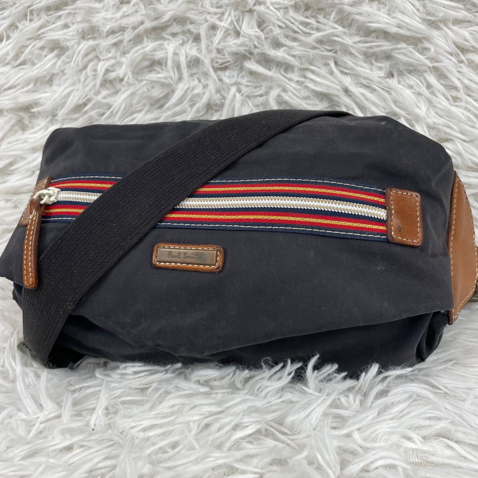 Paul Smith ブラック ワンショルダーバッグ ボディバッグ キャンバス 