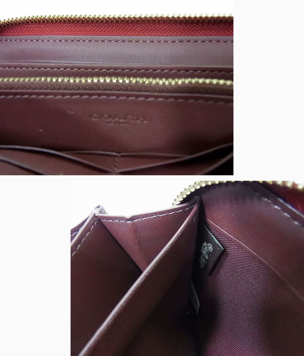 美品 定価66,000円◇COACH C4452 コーチ シグネチャー ラウンドジップ  