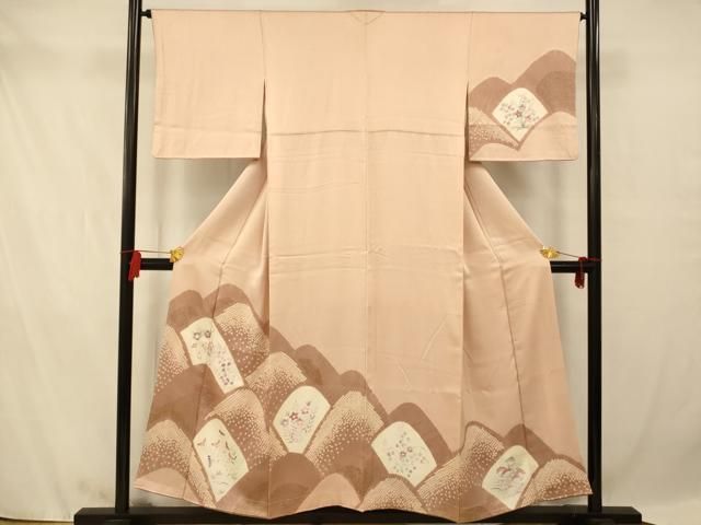 ミーシャ様(バーゲン❷) No.2427 未使用正絹金彩草花絞り訪問着　超美品 訪問着 身丈157cm 裄丈64cm M 袷 草花 牡丹 金彩 ピンク 正絹 秀