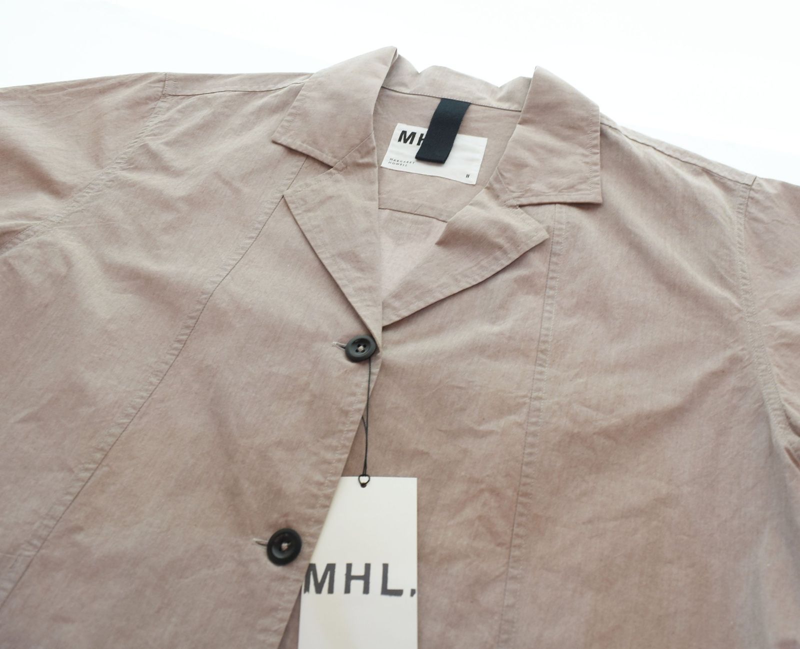 マーガレットハウエル MHL. chambray shirt 半袖シャツ オープンカラー 