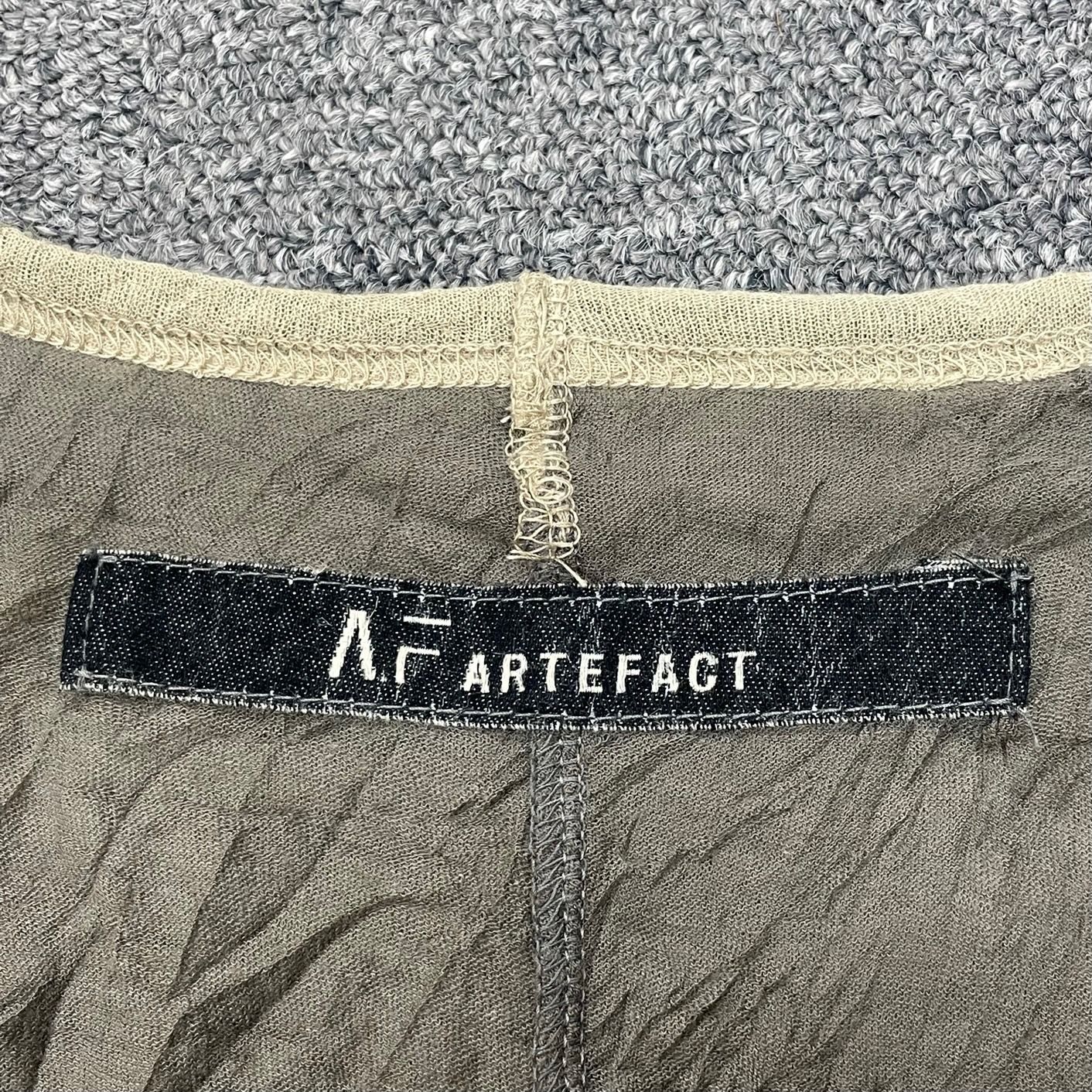 定価18700円 A.F ARTEFACT Layered Long Sleeve シワ加工 レイヤード 