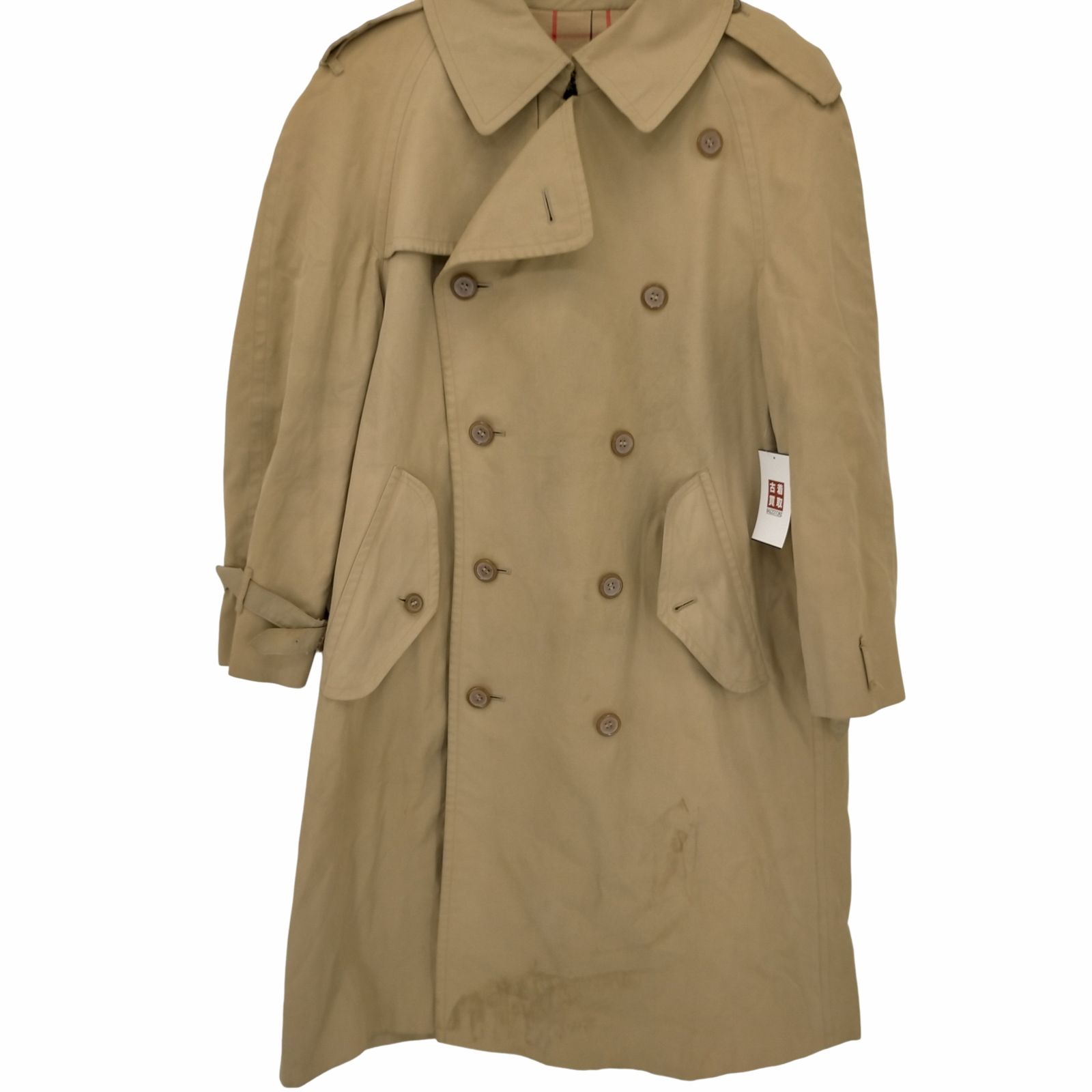 BURBERRYS(バーバリーズ) 60-70s イングランド製 小文字タグ REGDタグ 裏地ノバチェック 玉蟲 トレンチコート レディース 表記無 【中古】【ブランド古着バズストア】 バーバリーズ BURBERRYS 60S~70S 小文字タグ イングランド製 裏地ノバ