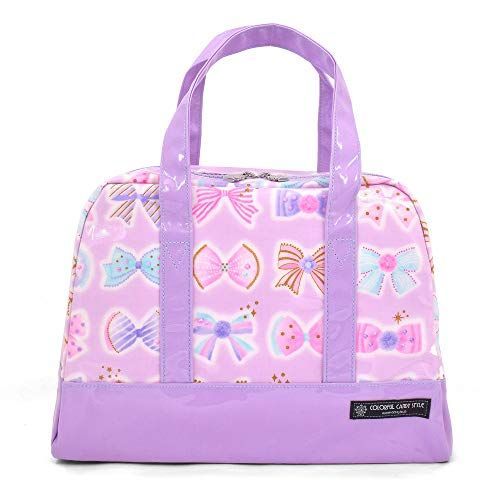 リボンデコレーション COLORFUL CANDY STYLE プールバッグ 女の子 子供 ビニール 防水 撥水 スイミングバッグ セミボストン リボンデコレーション N2915300