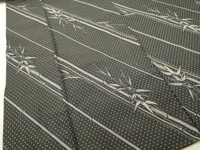 平和屋着物○上質な紬 笹竹文 黒地 正絹 逸品 DAAU0577tw - メルカリ