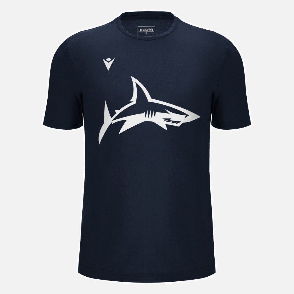 送料無料 匿名配送 マクロン セールシャークス 2025|2025 Tシャツ 旅行用 ネイビー紺 メンズ 4XL 5XLサイズのみ 公式モデル 日本未発売