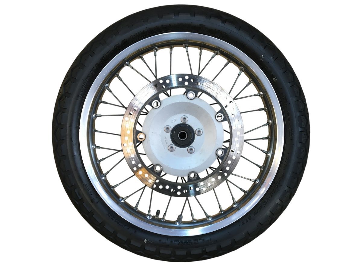 未使用品 Kawasaki W650 EJ650A フロントホイール ディスク付 レストア 組み換え 流用 ＯＨベースにも 振れ無し 2763-Z4353