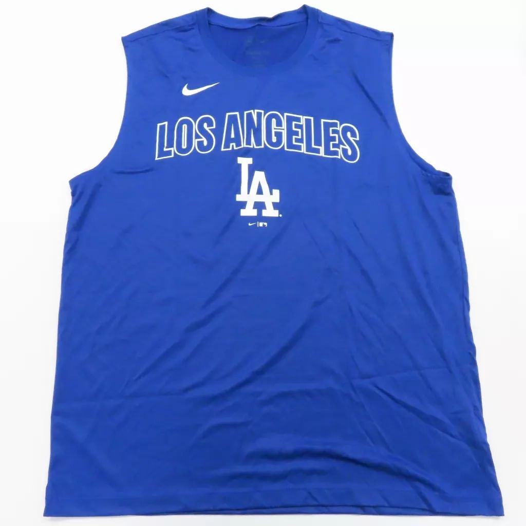【】ポロシャツ・ワークシャツ ロサンゼルス・ドジャース ナイキ AC ノンスリーブ(ノックアウトマッスルタンクトップ) ブルー XLサイズ