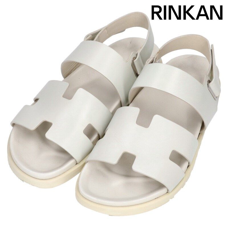 エルメス ジニアス Hモチーフバックストラップレザーサンダル メンズ 42