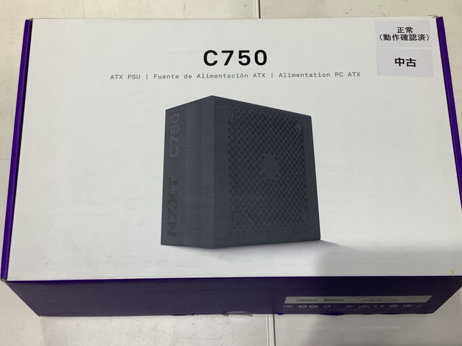 【中古】NZXT 電源ユニット 750W GOLD認証 NP-C750M-JP