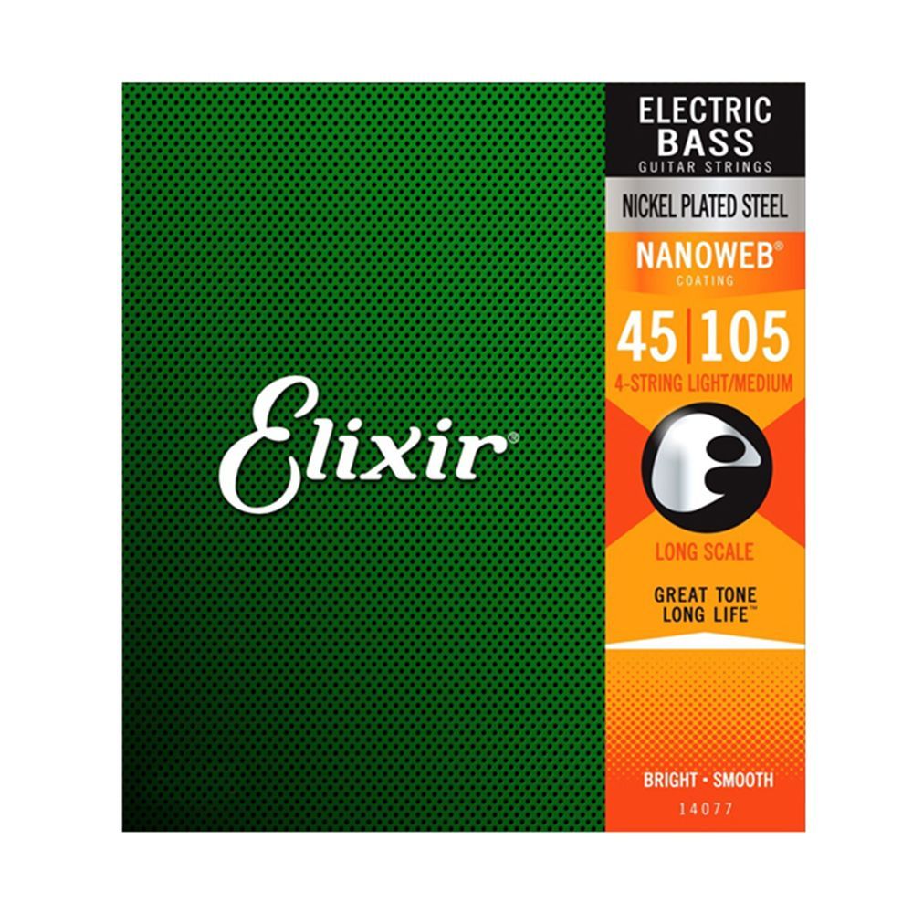 Elixir エリクサー 4弦ベース弦 14077 45-105 ニッケルメッキ鋼 超極薄コーティング 優れた音色 長寿命 アメリカ製 無料で真空サービスを提供しています