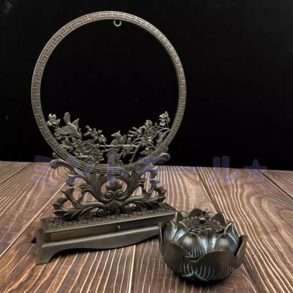 銅 細工 香炉 手持ち蓮華炉 盤香炉 装飾品 工芸品 置物 銅 細工 香炉 手持ち蓮華炉 盤香炉 装飾品 工芸品 置物 大号盤