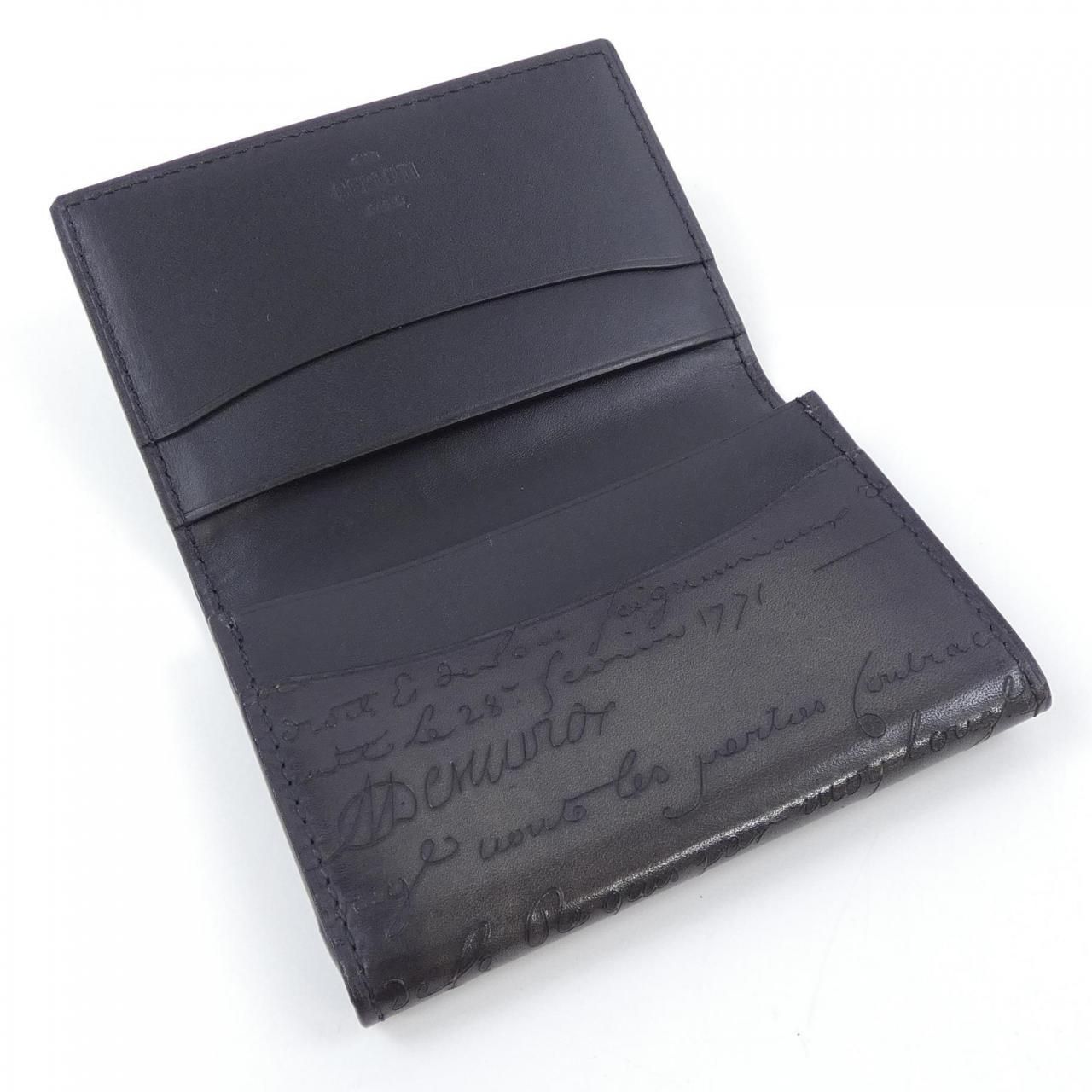 ベルルッティインブイアスクリットレザーカードホルダー名刺入れ