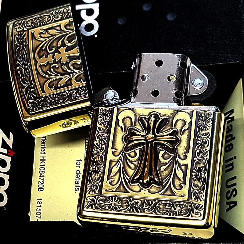 ZIPPO クロス ソリッドフレームメタル アラベスク ジッポ ライター