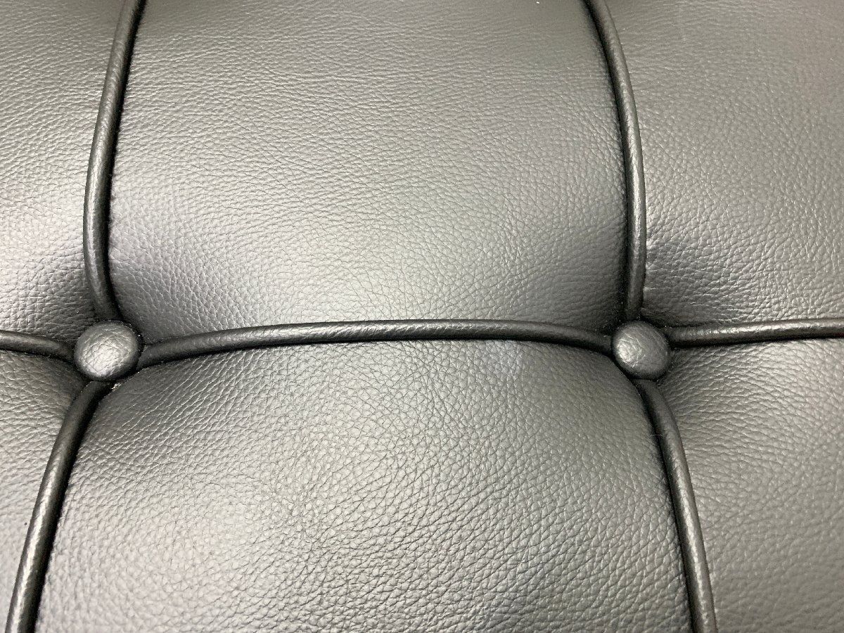 IDC大塚取扱 バルセロナチェア リプロダクト オットマン スツール 革 ブラック ミースファンデルローエ 畑1097 MARWIL-DEMENAGEMENTS_CH