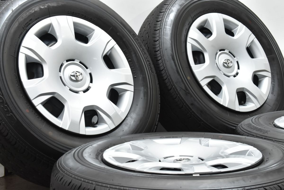 バリ溝 トヨタ 200 ハイエース 純正 15in 6J 35 PCD139.7 ブリヂストン エコピア RD613 195 80R15 LT レジアスエース 流用