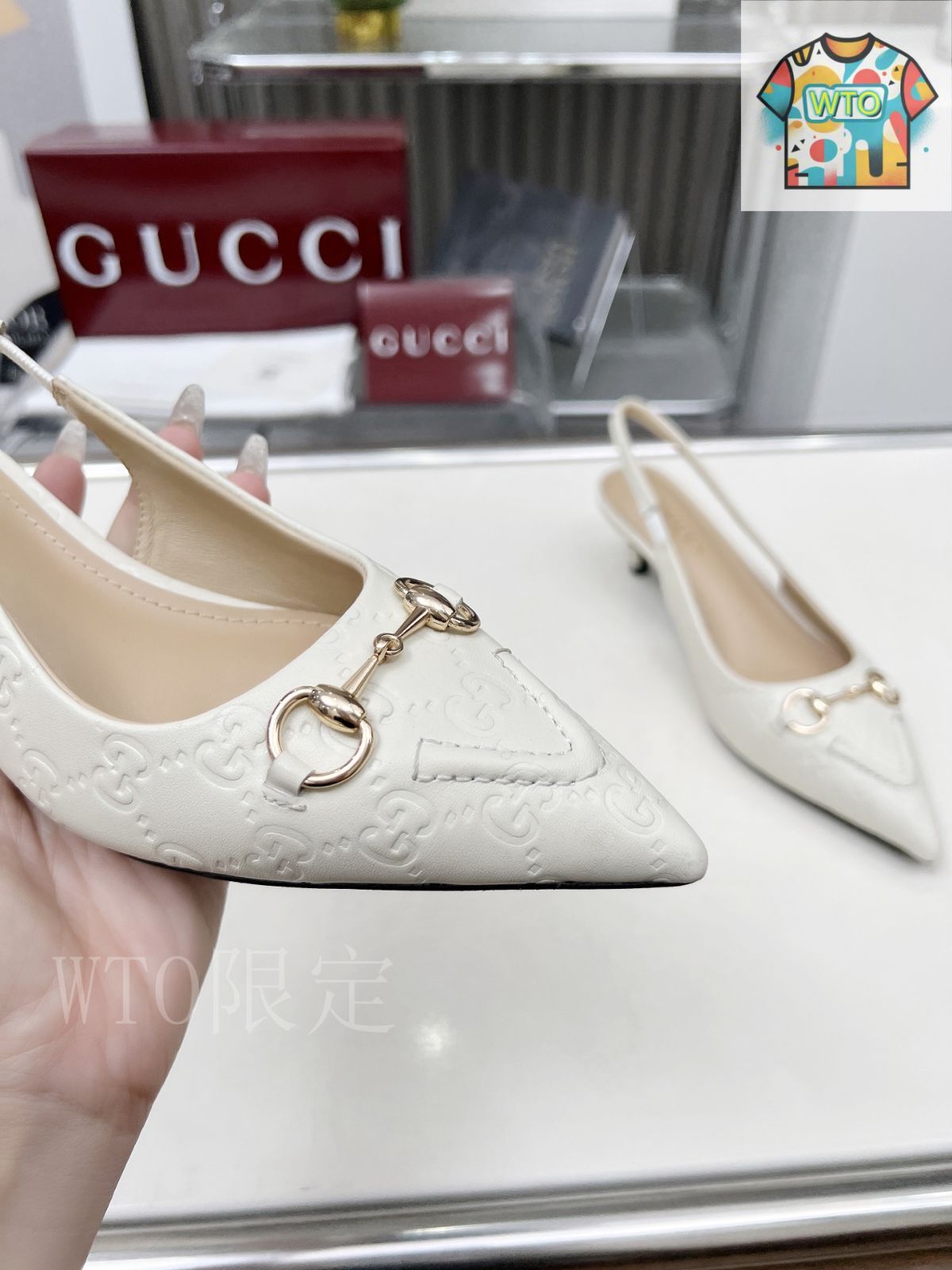 natsu♡ 特別値下げ‼︎ 【美品】GUCCI ヒール　シューズ GUCCI - GUCCI グッチ レザー ヒール サンダル 表記サイズ5 1/2