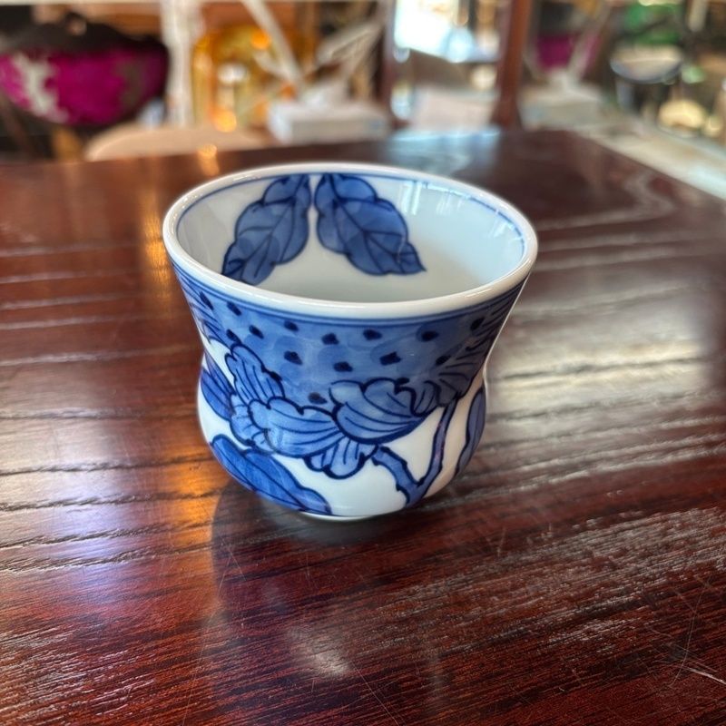 源右衛門窯 染付向日葵（そめつけひまわり） 湯呑み 五個 源右衛門窯