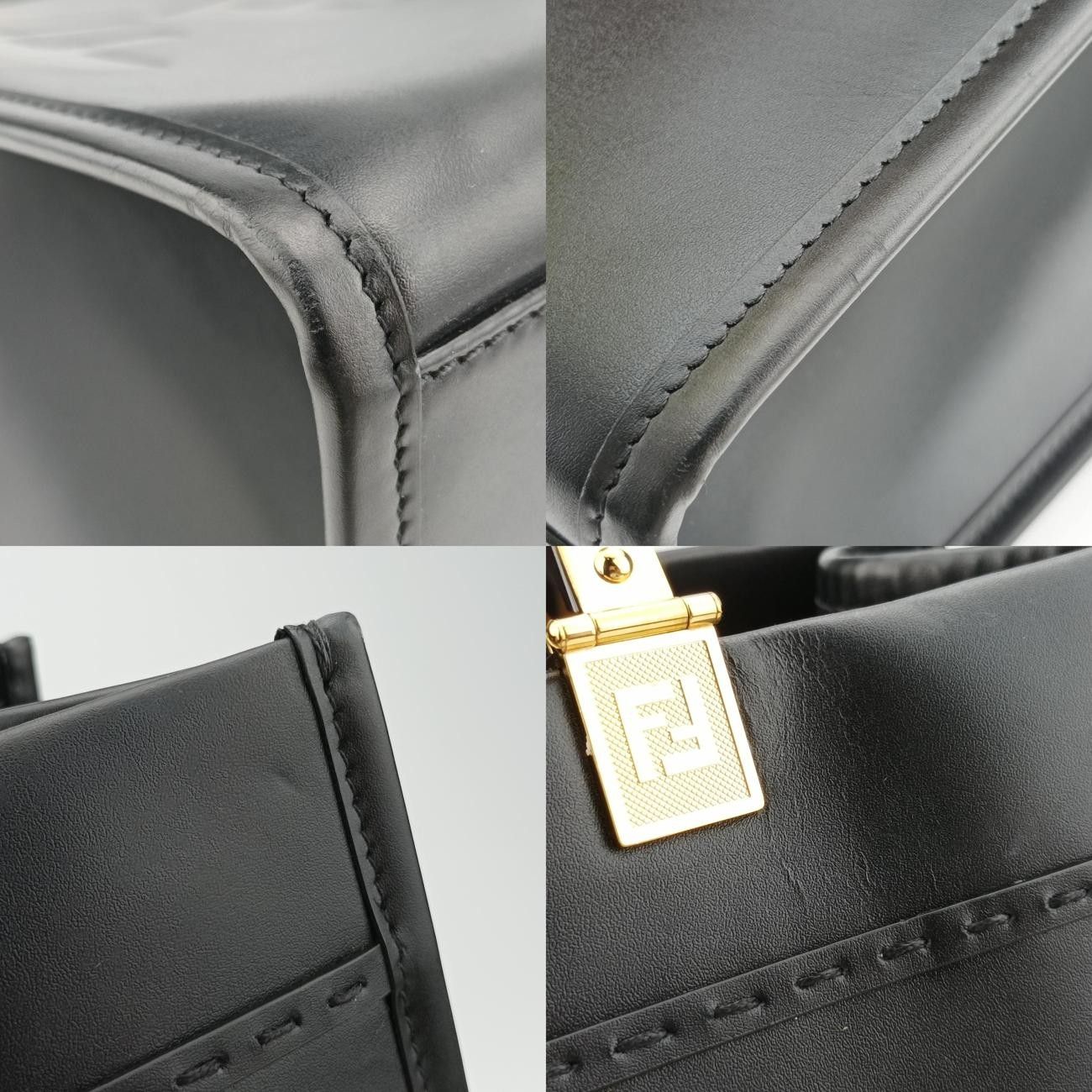 フェンディFendiサンシャイン ミディアムブラックレザー8BH3868BH386-ABVL-236-4697 DECORATOM_COM_BR