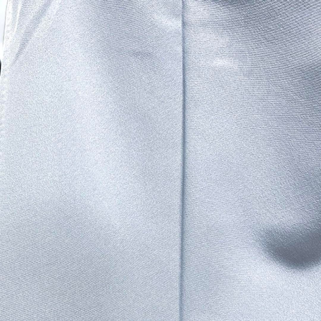 未着用　色無地　くすみカラー　ライトブルー　パーティ　お茶会　着物　103b d 未着用 色無地 くすみカラー ライトブルー パーティ お茶会 着物 103b