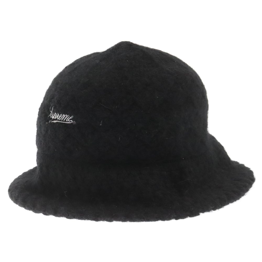 SUPREME (シュプリーム) MOHAIR KNIT BUCKETHAT モヘア ニット バケットハット ブラック