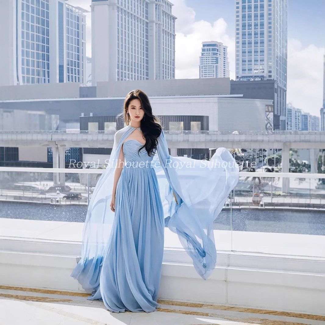 パーティードレス ナイトドレス ドレス ブルー 水色 青 チューブトップ