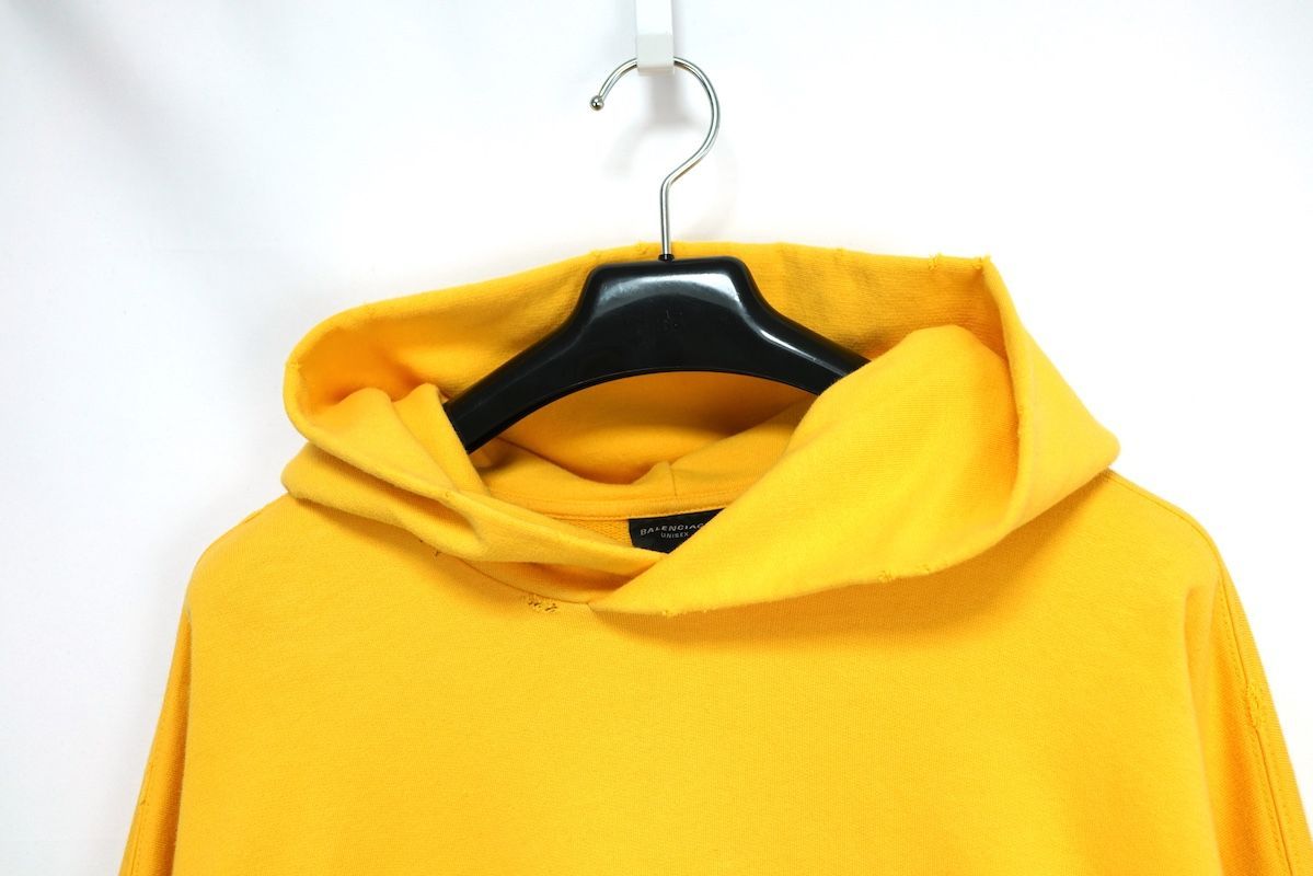 BALENCIAGA バレンシアガ ダメージ加工 ロゴプリント コットン