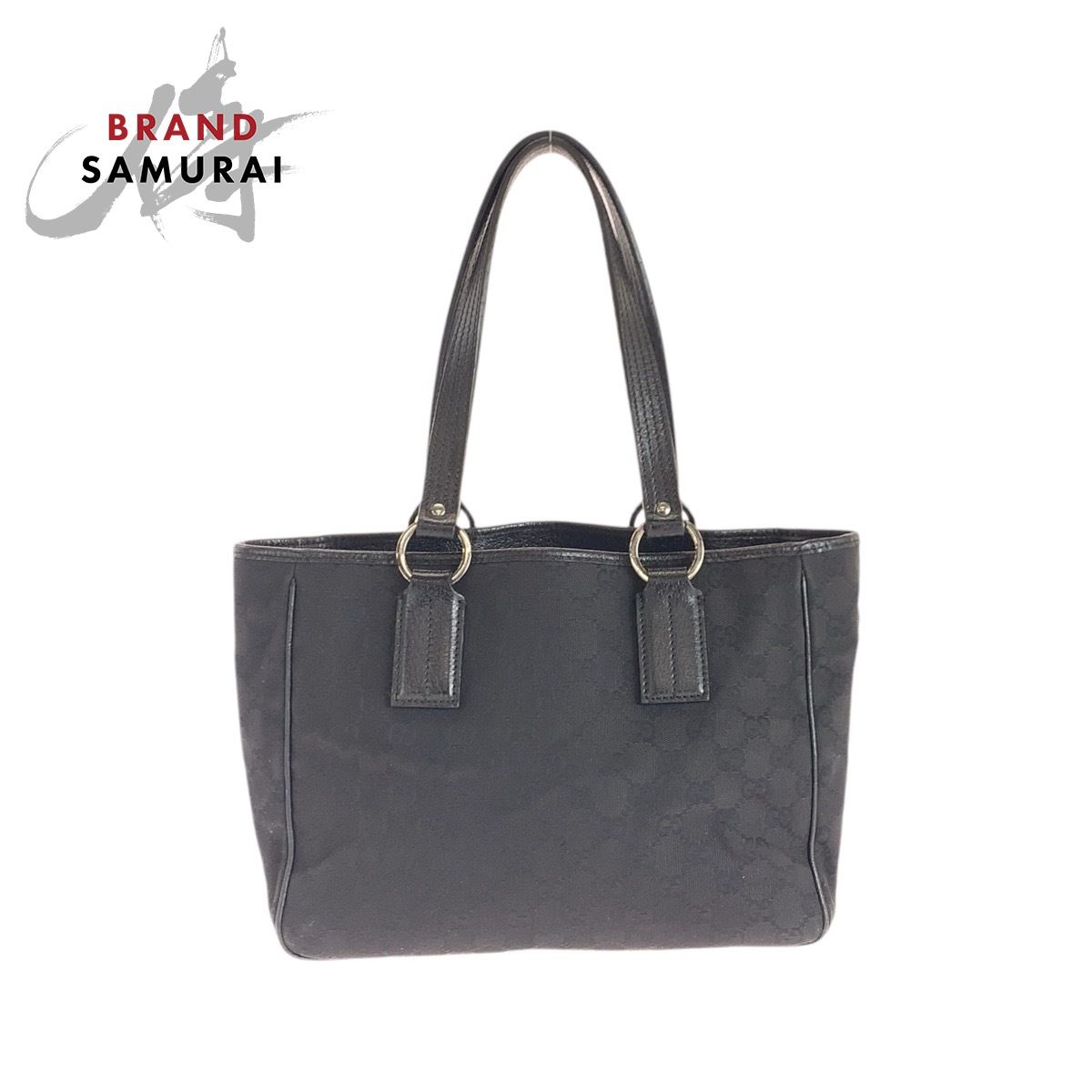 GUCCI グッチ ブラック 黒 シルバー金具 GGキャンバス/レザー