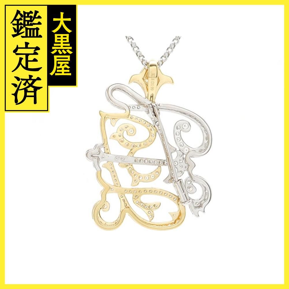 JEWELRY 貴金属・宝石 ダイヤネックレス K18YG/WG ホワイトゴールド