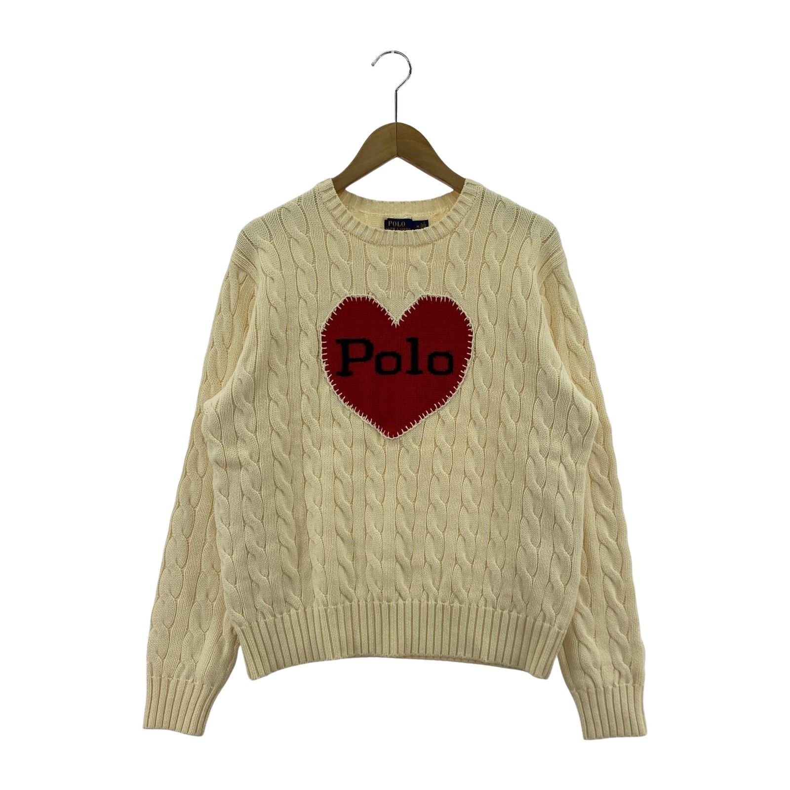 POLO RALPH LAUREN ケーブルニット・セーター アイボリー M