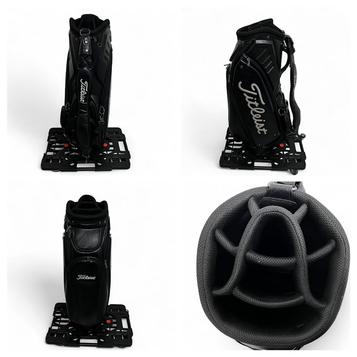 美品　廃盤　本格3点式　タイトリスト　CB842 9.5型　8口　キャディバッグ Titleist CB842-BK キャディバッグ 9.5型 ゴルフ用品