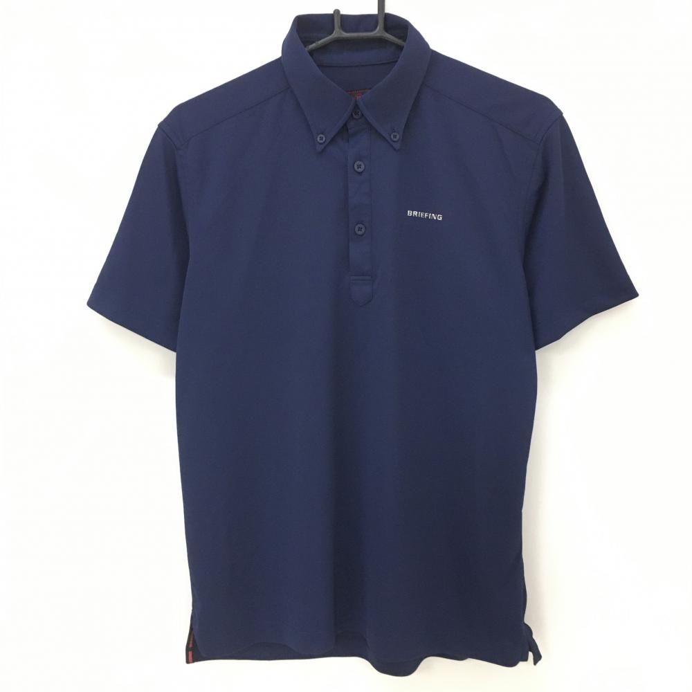超美品】ブリーフィング 半袖ポロシャツ ネイビー ボタンダウン