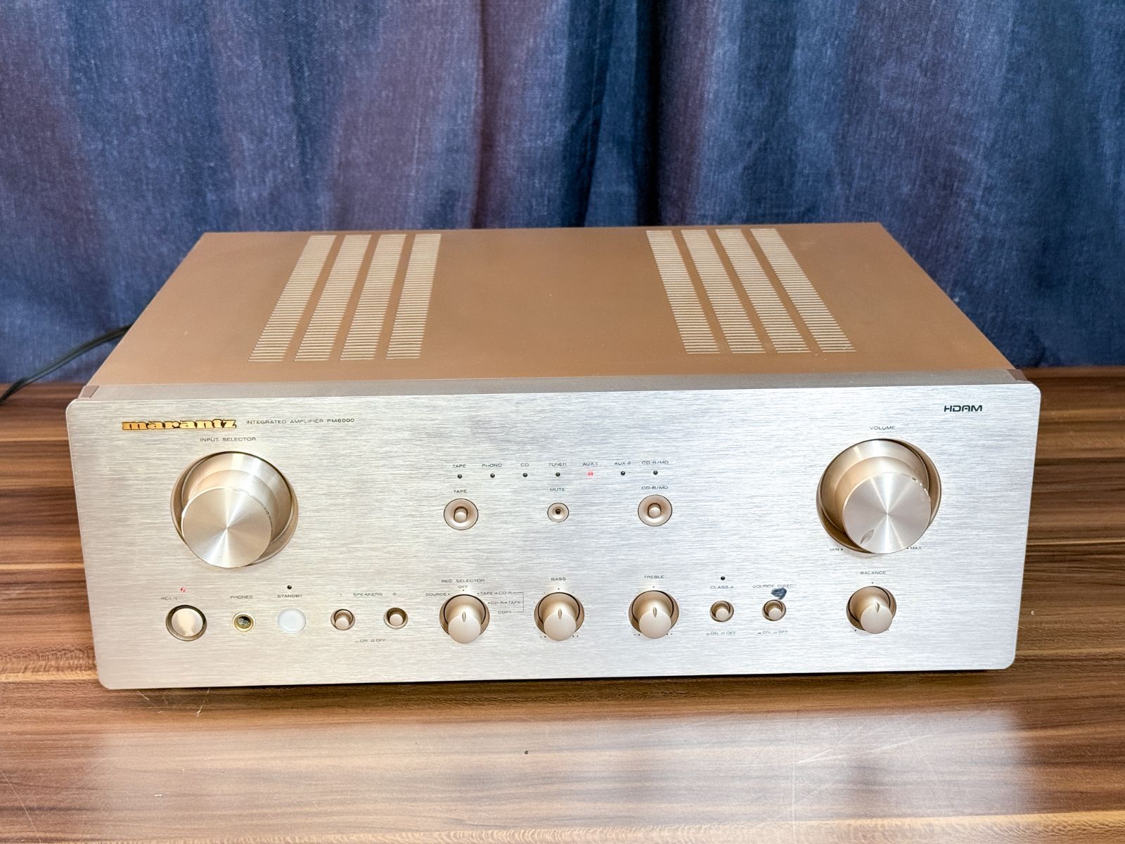 簡易動作確認 marantz pm8000 F1N プリメインアンプ ジャンク marantz PM8000 プリメインアンプ シルバー 中古動作確認済み