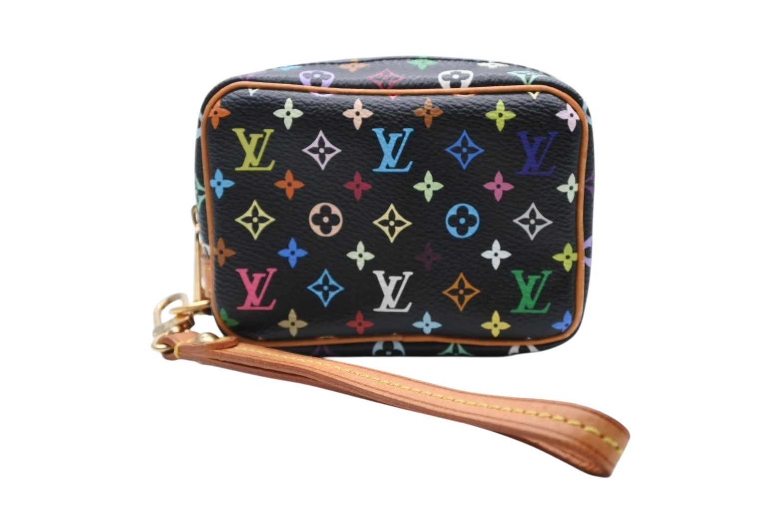LOUIS VUITTON ルイヴィトン モノグラム マルチカラー ポシェットコスメティック M47355 ゴールド金具 ノワール ブラック 4b008155