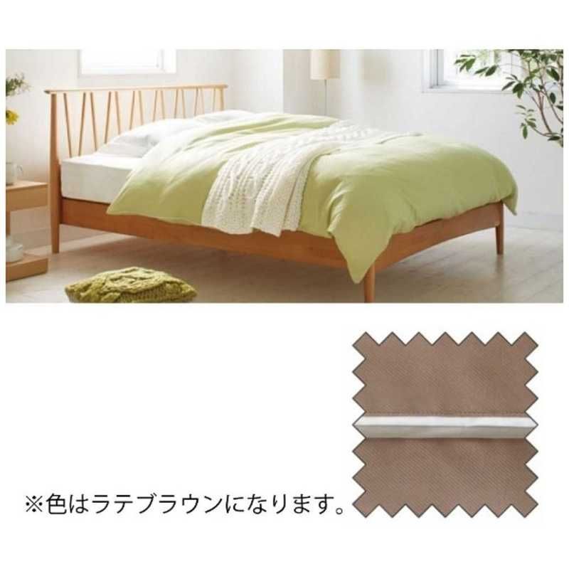 送料無料 ♥ 未開梱 フランスベッド 掛ふとんカバー エッフェ プレミアム ダブルサイズ 綿 |190×210cm|ラテブラウン フランスベッド