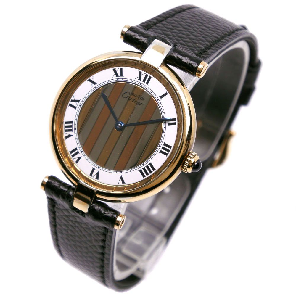 ＊　Cartier マストヴァンドーム　925刻印有　時計　稼働品 Cartier（カルティエ） マストヴァンドーム ヴェルメイユ レディース