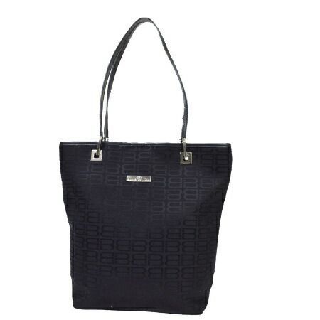 【中古】 中美品 バレンシアガ BALENCIAGA トートバッグ ショルダー ブラック キャンバス レザー 08ML806