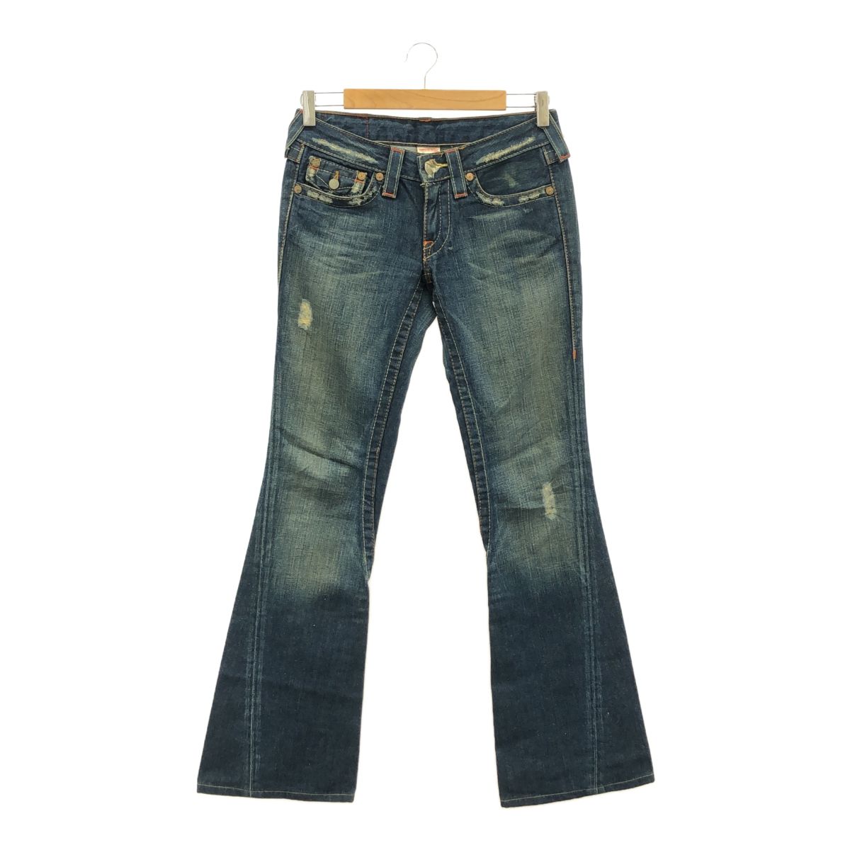 TRUE RELIGION トゥルーレリジョン ブーツカットフ パンツ ズボン ブルー コットン アメリカ製 Y2K